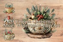 20 Watercolor Christmas Decorated Mugs